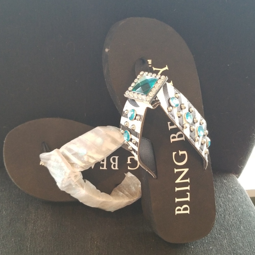 Rhinestone flip flops
